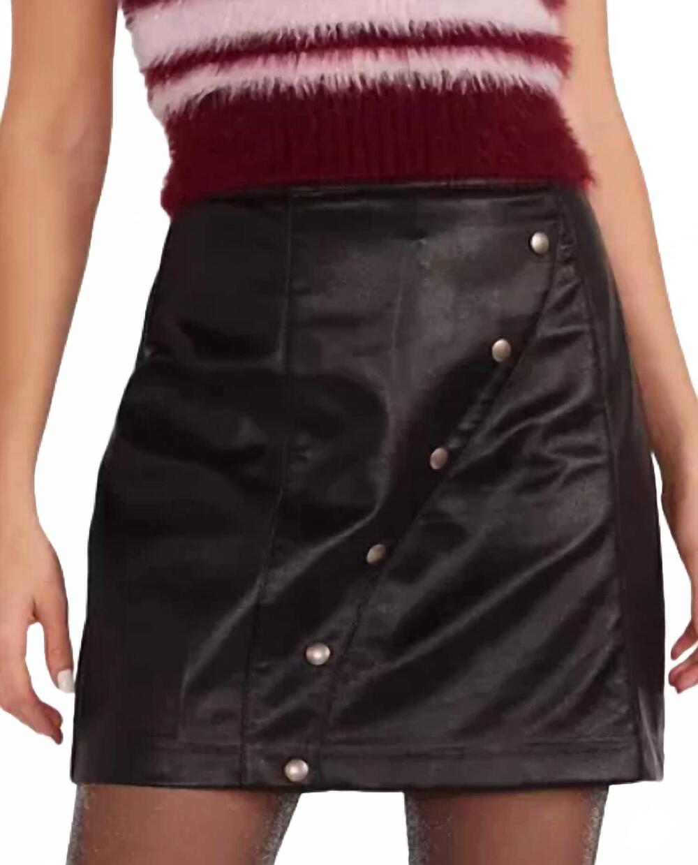 NEW MINKPINK studded kali skirt in black